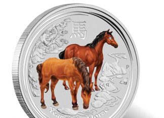 2014 Year of the Horse Coins in Colored, Gilded and Gemstone Editions 2014 Year of the Horse 1 Kilo Silver Gemstone Coin
