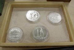 America the Beautiful Five Ounce Silver Uncirculated Coins Struck at Philadelphia Mint