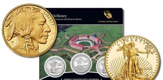 US Mint Sales: Gold Coins Pop, Fort McHenry Sets Debut Gold Coins and Fort McHenry Quarters Three-Coin Set