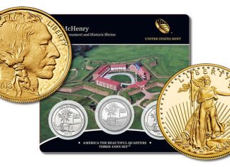 US Mint Sales: Gold Coins Pop, Fort McHenry Sets Debut Gold Coins and Fort McHenry Quarters Three-Coin Set