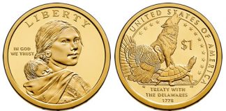 2014 Native American $1 Dollar Design Image 2012 Native American $1 Dollar Coin