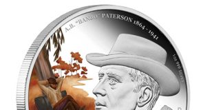 Banjo Patterson Commemorated with 2014 Gold and Silver Coins 2013 A.B. Banjo Patterson 150th Anniversary 1 Ounce Silver Proof Coin