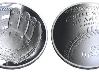 McFarland Wins Baseball Coin Design Competition 2014 $1 National Baseball Hall of Fame Silver Commemorative Coin