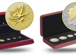 2014 Maple Leaf Gold and Silver Fractional Sets for Collectors 2014 Maple Leaf Gold and Silver Fractional Sets