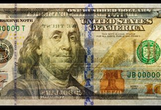 New US $100 Bills Enter Circulation Front of New $100 Federal Reserve Note, Back Light