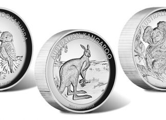 2013 Australian High Relief Collection Totes Three Silver Proof Coins 2013 Australian High Relief Silver Proof Three-Coin Collection