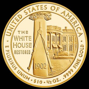 2013-W $10 Proof Edith Roosevelt First Spouse Gold Coin - Reverse