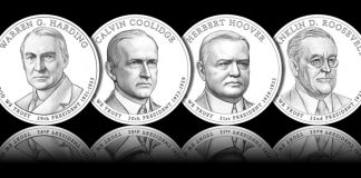 2014 Presidential $1 Coin Design Images 2014 Presidential $1 Coin Designs, Line Art Images