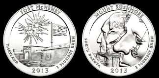 Ft. McHenry and Mt. Rushmore 5 Oz Silver Bullion Coins Sell Out Fort McHenry, Mount Rushmore 5 Oz Silver Bullion Coins