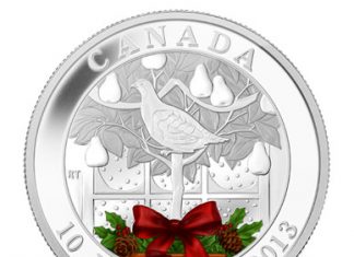 2013 Royal Canadian Mint Holiday-Themed Coins 2013 $10 A Partridge In A Pear Tree Fine Silver Coin