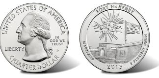 US Mint Sales: 2013-P Fort McHenry Silver Coins Sold Out 2013-P Fort McHenry Silver Uncirculated Coin