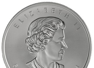 2014 Silver Maple Leaf Bullion Coins, New Security and Finish 2014 $5 Silver Maple Leaf Bullion Coin - Obverse