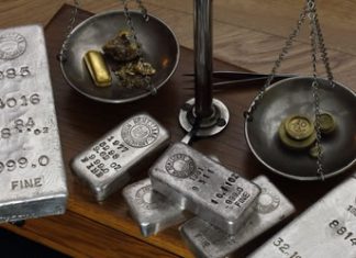 Gold, Silver Start December Lower; US Gold Bullion Coins Surge Silver bullion bars, gold bullion bars, scales