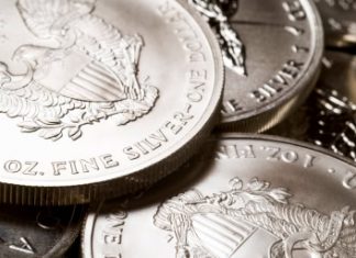 US Mint Bullion Coins Steady in November Sales Stacks of American Eagle silver bullion coins