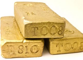 Gold Surges 2.2%, Silver Prices Rally 4% Three bullion gold bars