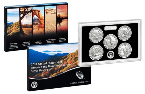 2014 America the Beautiful Quarters Silver Proof Set