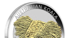 2014 Australian Silver and Gold Coin Releases for January 2014 Australian Koala 1 oz Gilded Silver Coin