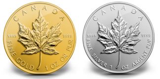 2014 Reverse Proof Maple Leaf Coins in Gold and Silver 2014 Reverse Proof Canadian Maple Leaf Gold and Silver Coins