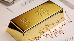 Gold and Silver Rally in 2014 Start One gold bullion bar and graph