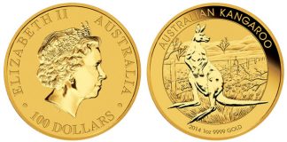 Perth Mint Gold and Silver Bullion Sales Rise in January 2014 Australian Kangaroo 1oz Gold Bullion Coin
