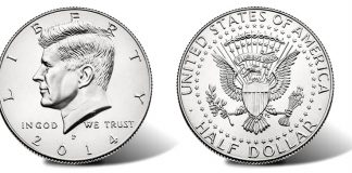 2014 24K Gold Kennedy Half-Dollar Special Product 2014 Kennedy Half-Dollar