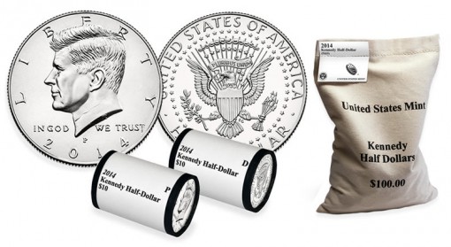 2014 Kennedy Half-Dollars Rolls and Bags