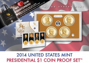 US Mint Promotion Image for 2014 Presidential $1 Coin Proof Sets