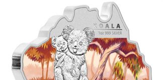 2014 Australian Silver and Gold Coin Releases for March 2014 Australian Map Shaped Koala Silver Coin