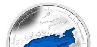 2014 Lake Ontario Silver Coin Second in Canadian Great Lakes Series 2014 Canadian Lake Ontario Silver Coin