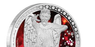2014 Doctor Who Monsters Coin Depicts Weeping Angel Doctor Who Monsters - 2014 Weeping Angel Silver Proof Coin