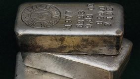 Gold Ends at 6-Month High; Silver Jumps 2.6% Three Silver Bullion Bars