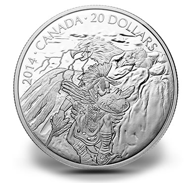 2014 Nanaboozhoo and the Thunderbird's Nest Silver Coin