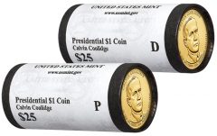 2014 P and D Calvin Coolidge Presidential $1 Coins in Rolls