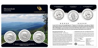 2014 Shenandoah Quarters Three-Coin Set Available 2014 Shenandoah National Park Quarters Three-Coin Set