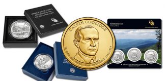 US Mint Sales: Coolidge $1s, Quarters Sets and Silver Coins Debut 5 Oz Silver Coin, Uncirculated Silver Eagle, Coolidge $1s and Quarters Set