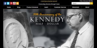 Retrospective of Kennedy Half-Dollar for Anniversary Chief U.S. Mint Engraver Gilroy Roberts Working on Kennedy half-dollar model
