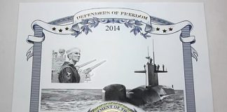 2014 Navy Intaglio Print from Defenders of Freedom Series Photo of the 2014 Navy Intaglio Print from Defenders of Freedom Series
