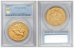 1854-O $20 AU55 PCGS Secure