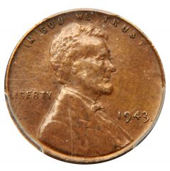 1943 1C Bronze PCGS AU55 CAC - Obverse