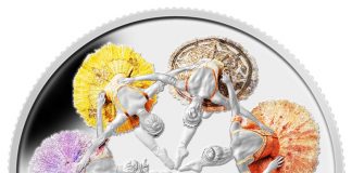 Coin Celebrates 75th Anniversary of Royal Winnipeg Ballet 2014 $20 75th Anniversary of The Royal Winnipeg Ballet Silver Coin
