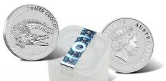 2014 Australian Saltwater Crocodile Silver Bullion Coins and Tube