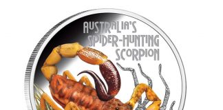 Spider-Hunting Scorpion Coin 9th in Deadly and Dangerous Series 2014 Spider-Hunting Scorpion Silver Proof Coin