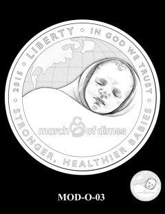 2015 March of Dimes Commemorative Coin Design Candidate MOD-O-03