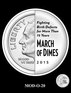 2015 March of Dimes Commemorative Coin Design Candidate MOD-O-20