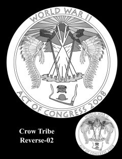 Crow Tribe Code Talkers Gold Medal Design Candidate Crow-R-02