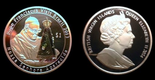 Fake 2014 $1 BVI Coin