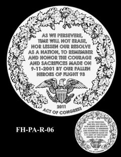 Fallen Heroes Flight 93 Medal Design Candidate FH-PA-R-06