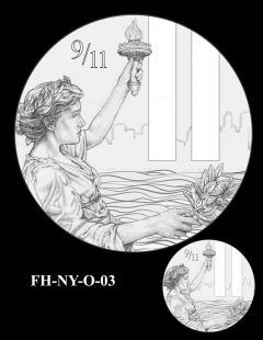 Fallen Heroes National September 11 Memorial and Museum Medal Design Candidate FH-NY-O-03