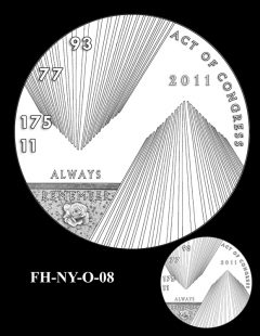 Fallen Heroes National September 11 Memorial and Museum Medal Design Candidate FH-NY-O-08
