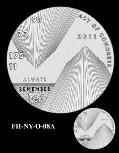 Fallen Heroes National September 11 Memorial and Museum Medal Design Candidate FH-NY-O-08A